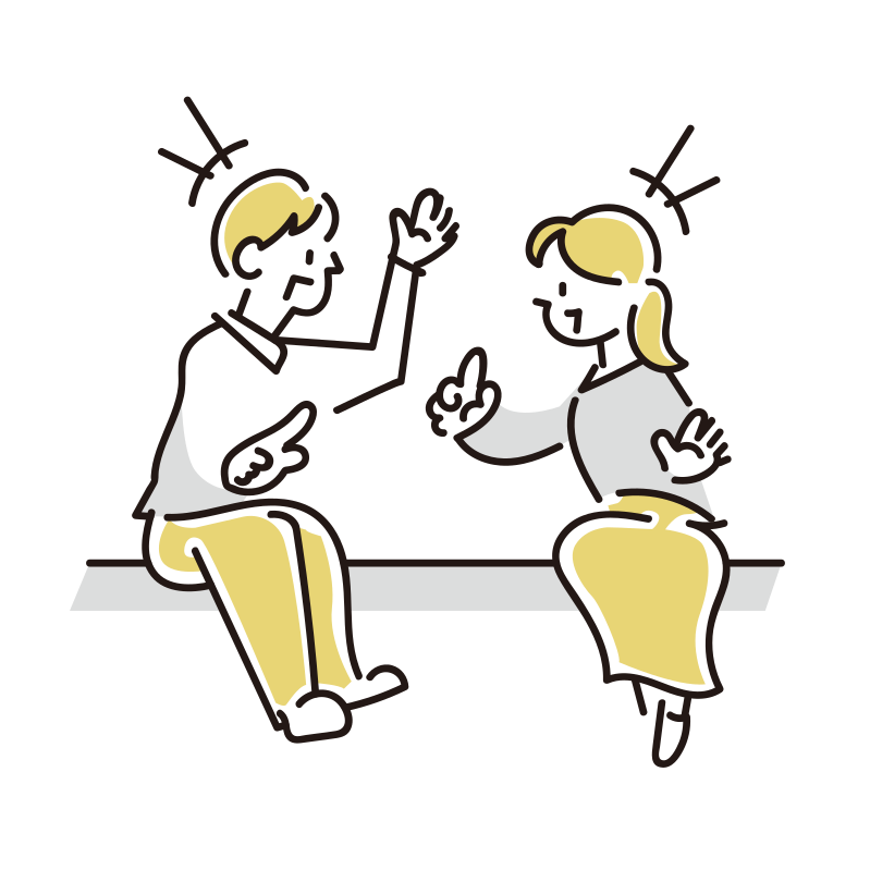 会話するイラスト